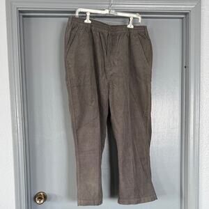 Habands Ice House Pants Mens 40XS Gray Corduroy Flannel Lined Elastic Zip Snap